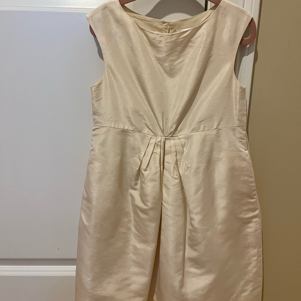 Crewcuts Silk Ivory Flower Girl Dress Size 4-5